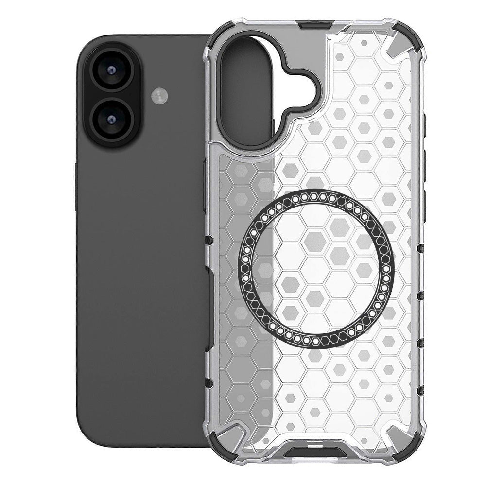 Husa de protectie Techsuit HoneyComb Shield MagSafe compatibil cu iPhone 17, Alb