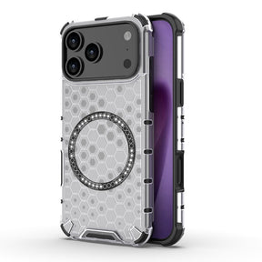 Husa de protectie Techsuit HoneyComb Shield MagSafe compatibil cu iPhone 17 Pro, Alb