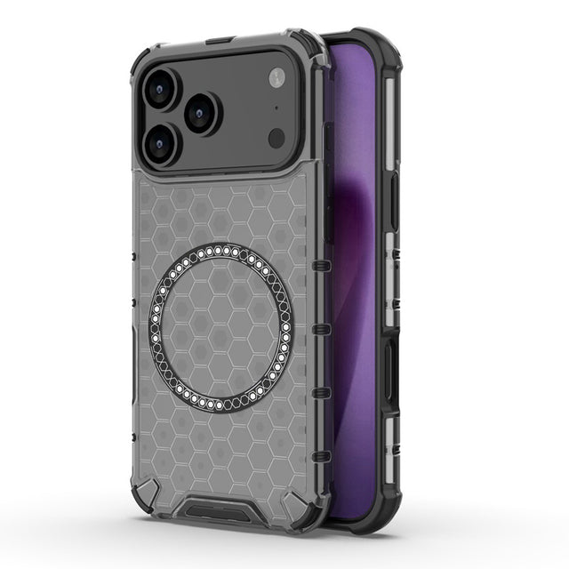 Husa de protectie Techsuit HoneyComb Shield MagSafe compatibil cu iPhone 17 Pro, Negru
