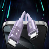 Cablu Ugreen L509 (35501), USB-C to USB-C, 5A, 100W, 480Mbps, 1m, Nylon, Gri Spatial