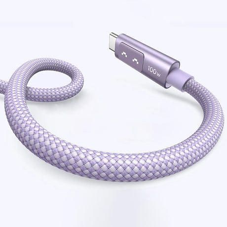 Cablu Ugreen L509 (35501), USB-C to USB-C, 5A, 100W, 480Mbps, 1m, Nylon, Gri Spatial
