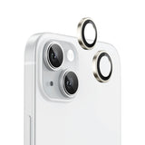 Folie de protectie Blueo Original Metal Frame Lens compatibil cu iPhone 15 / iPhone 15 Plus, Galben
