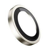 Folie de protectie Blueo Original Metal Frame Lens compatibil cu iPhone 15 / iPhone 15 Plus, Galben