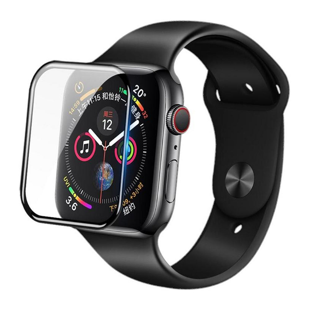 Folie de protectie smartwatch Blueo High Molecule Screen Protector with Dust Removal Locator compatibil cu Apple Watch 7 / 8 (45mm), Negru