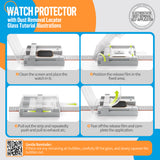 Folie de protectie smartwatch Blueo High Molecule Screen Protector with Dust Removal Locator compatibil cu Apple Watch 7 / 8 (45mm), Negru