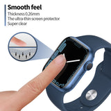 Folie de protectie smartwatch Blueo High Molecule Screen Protector with Dust Removal Locator compatibil cu Apple Watch 7 / 8 (45mm), Negru