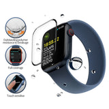 Folie de protectie smartwatch Blueo High Molecule Screen Protector with Dust Removal Locator compatibil cu Apple Watch 7 / 8 (45mm), Negru