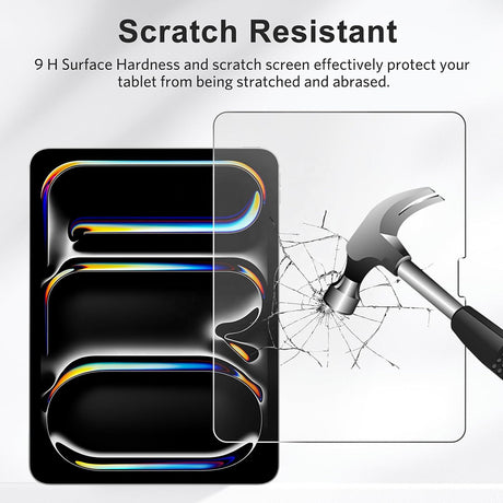 Husa de protectie tableta Blueo HD Tempered Glass compatibil cu iPad Air 13 (2024), Transparent