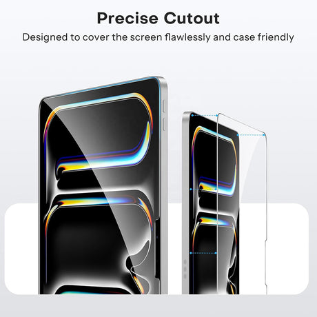 Husa de protectie tableta Blueo HD Tempered Glass compatibil cu iPad Air 13 (2024), Transparent