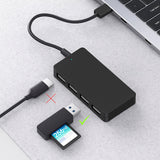 Hub/Dock Techsuit Docking Station QuantumNode 4 in 1 (H16), USB-C to 4x USB 3.0, ABS, Negru