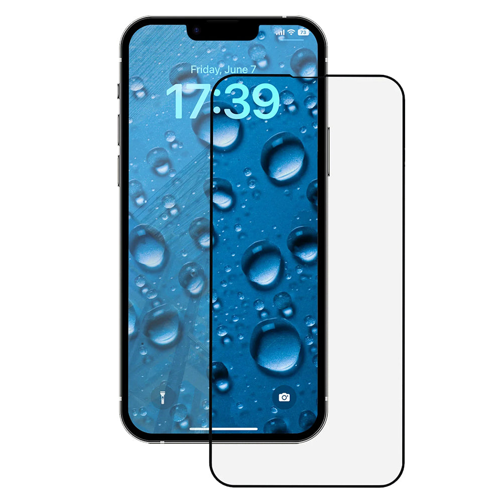 Folie de protectie ANANK 2.5D Reinforced Edge compatibil cu iPhone 14, Negru