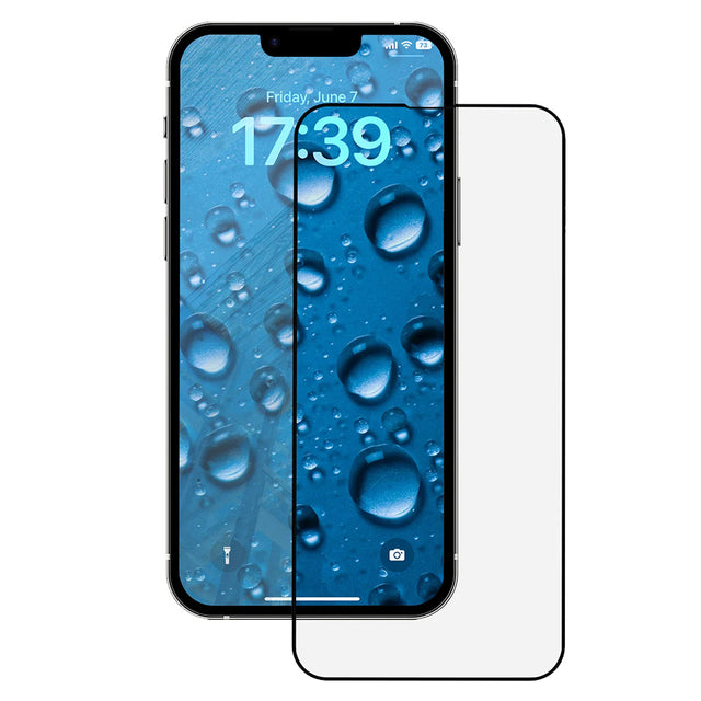 Folie de protectie ANANK 2.5D Reinforced Edge compatibil cu iPhone 14, Negru