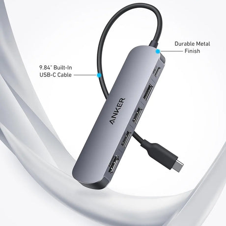 Hub/Dock Anker Docking Station (A8357HA0), 5-in-1, USB-C, 2x USB 2.0, 1x USB 3.0, 4K HDMI, 5Gbps, 90W, Negru