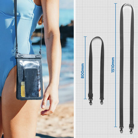 Spigen Waterproof Case A603 (ACS09745), IPX8, for Phone, max 6.9", Negru