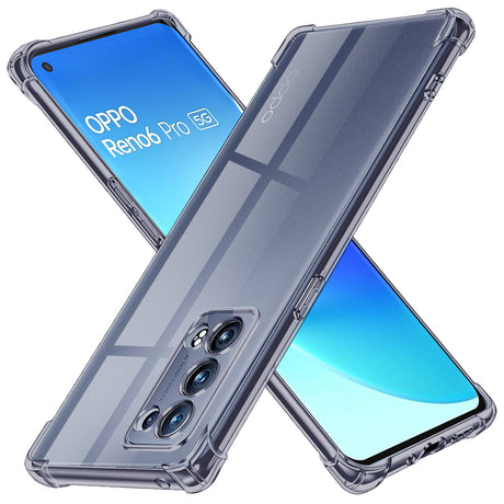 Husa de protectie Techsuit Shockproof Clear Silicone compatibil cu Oppo Reno6 Pro 5G (Snapdragon), Negru Fumuriu