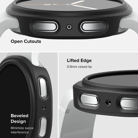 Husa de protectie smartwatch Ringke (set de 2) Slim Case compatibil cu Samsung Galaxy Watch8 40mm, Transparent / Matte Black