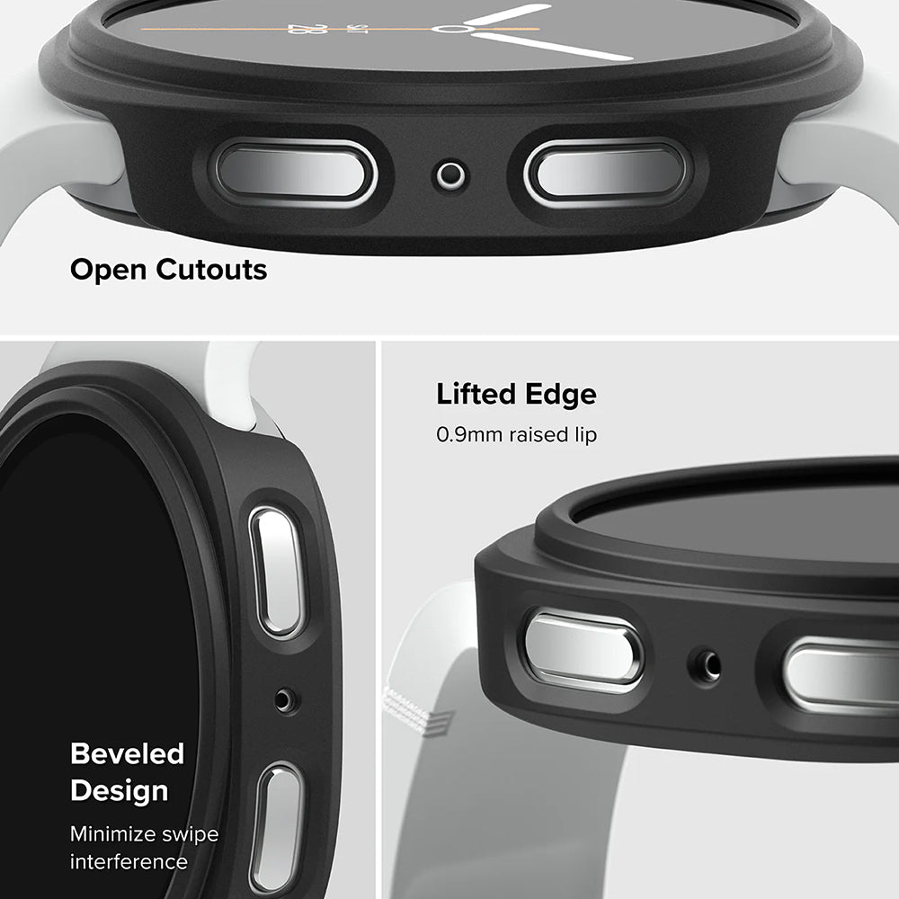 Husa de protectie smartwatch Ringke (set de 2) Slim Case compatibil cu Samsung Galaxy Watch8 44mm, Transparent / Matte Black