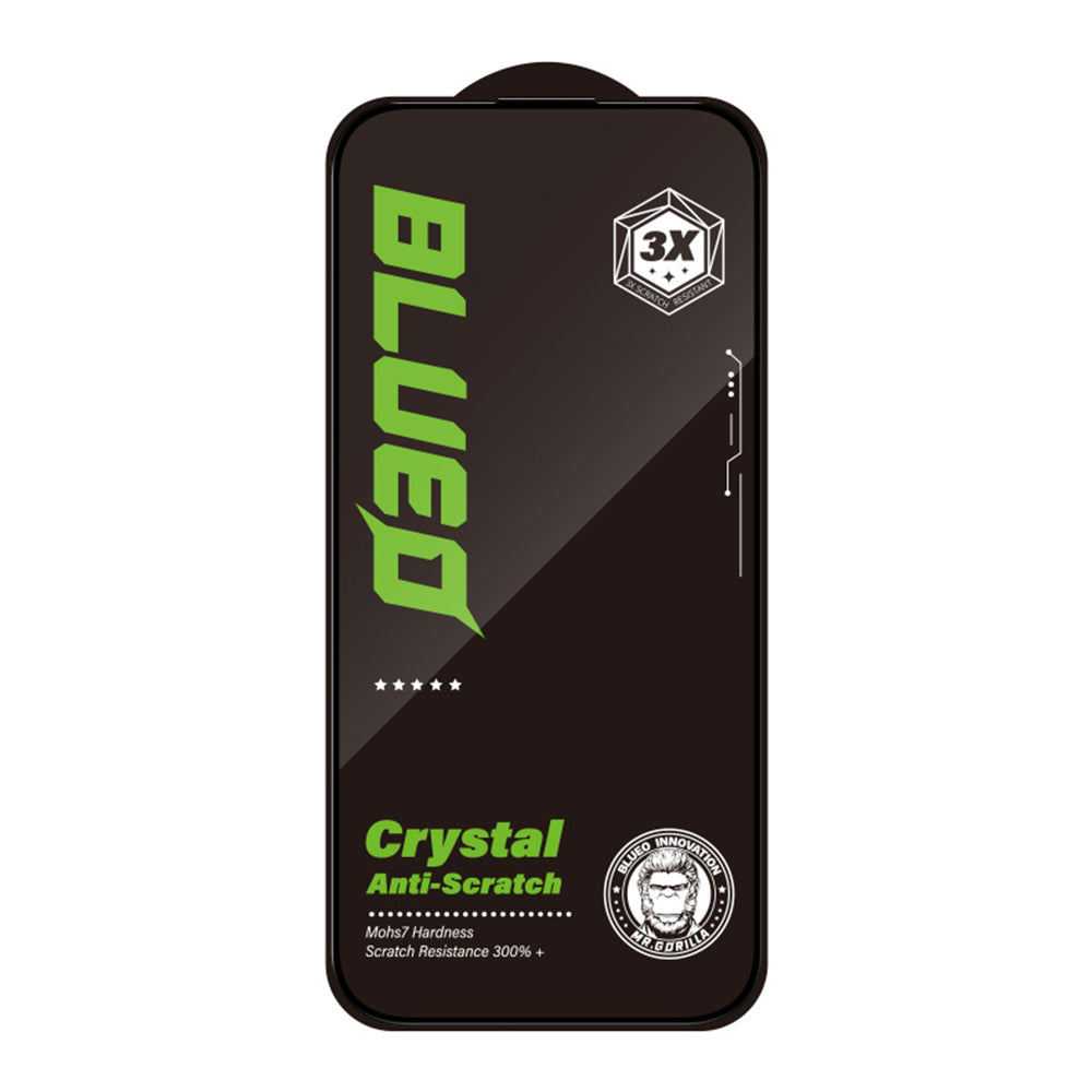 Folie de protectie Blueo Crystal Anti-Scratch Glass compatibil cu iPhone 15 Pro Max, Negru