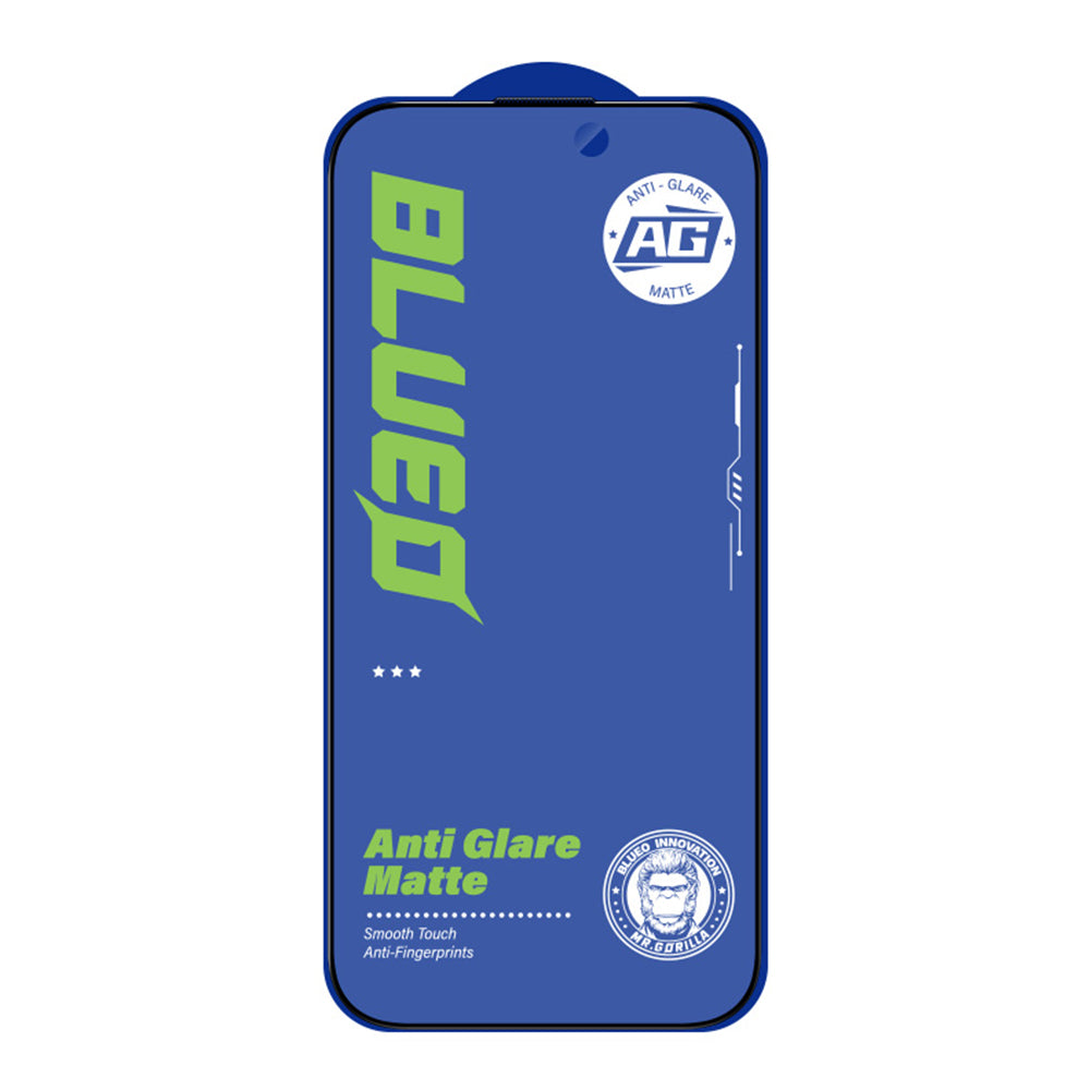 Folie de protectie Blueo Anti-Glare Matte Glass compatibil cu iPhone 13 / iPhone 13 Pro / iPhone 14 / iPhone 16e / iPhone 17e, Negru