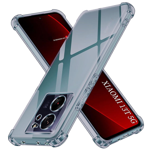 Husa de protectie Techsuit Shockproof Clear Silicone compatibil cu Xiaomi 13T / 13T Pro, Negru Fumuriu