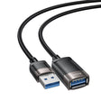 Adaptor Yesido Extension Adapter (GS26), USB 2.0, with 1.5m Cable, Braided, High-Speed Transmission, Gri