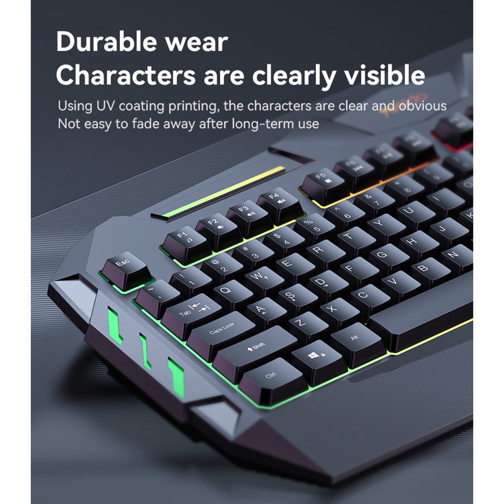 Tastatura Mecanica Yesido (KB21), 104 Taste, RGB, Negru