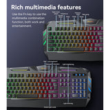 Tastatura Mecanica Yesido (KB21), 104 Taste, RGB, Negru