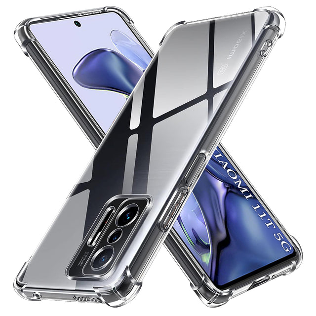 Husa de protectie Techsuit Shockproof Clear Silicone compatibil cu Xiaomi 11T / 11T Pro, Transparent
