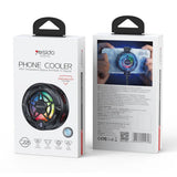 Accesoriu gaming Yesido Phone Cooler (C226), Semiconductor, Magnetic, Universal, Fast Cooling, with RGB, Digital Display, Gri