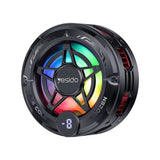 Accesoriu gaming Yesido Phone Cooler (C226), Semiconductor, Magnetic, Universal, Fast Cooling, with RGB, Digital Display, Gri