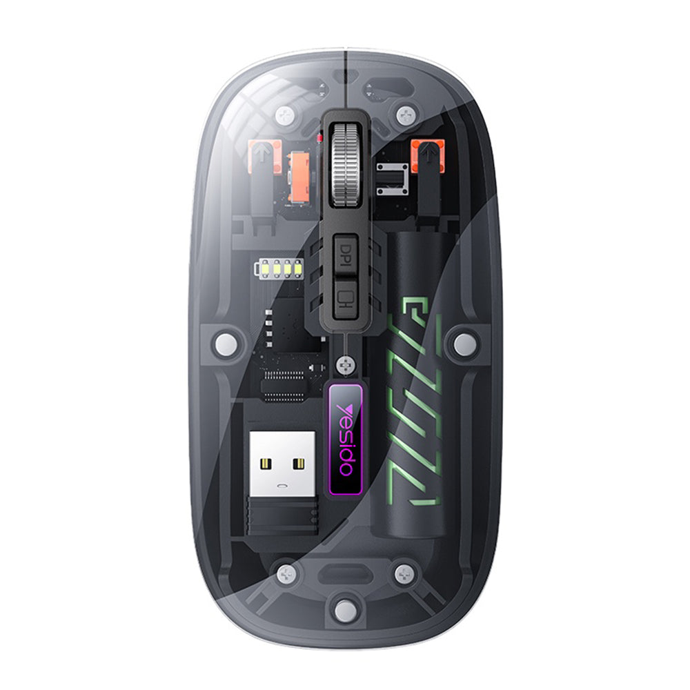 Tastatura/Mouse Yesido Wireless Mouse (KB29), Type-C, BT+ 2.4G Connection, 800/1200/1600DPI, 400mAh, Negru