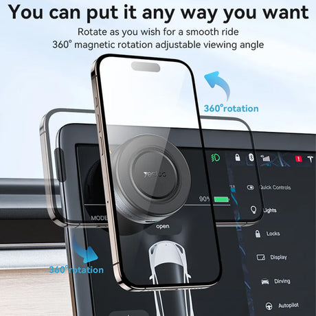 Suport Yesido (C223), for Display, Electric Vacuum Lock, USB-C, Small, Negru