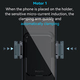 Suport Yesido with Wireless Charging (C312), for Air Vent, Automatic Clip, Smart Induction, 15W, 4.7 - , Negru