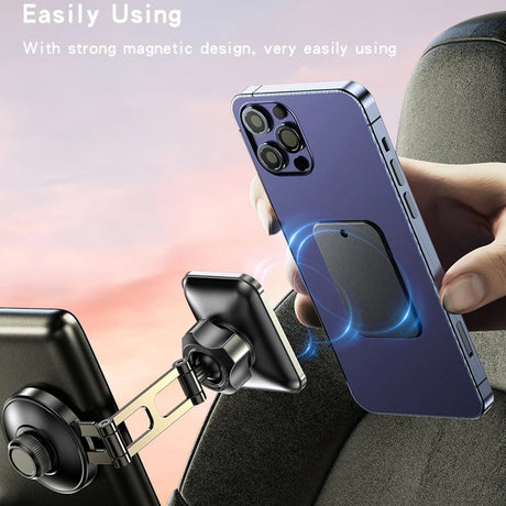 Suport Yesido (C264), Magnetic, for Dashboard/Windshield, 360°, Folding Clamp Arm, Zinc Alloy, Negru
