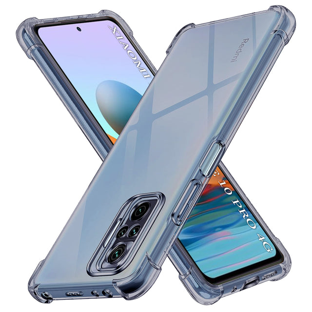 Husă Techsuit Shockproof Clear Silicone pentru Redmi Note 10 Pro / Xiaomi Note 10 Pro Max, negru fumuriu