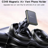 Suport Yesido (C246), Magnetic, for Air Vent, Upgraded Clip, Free Rotating Angle, Negru