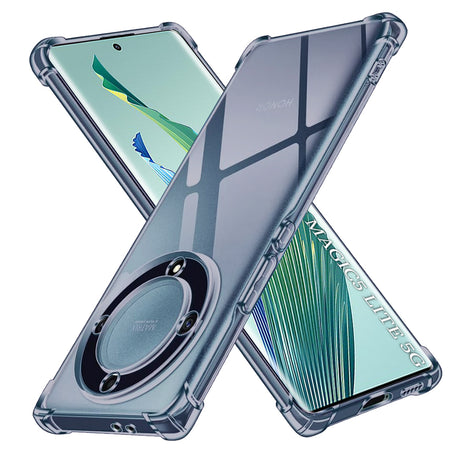 Husa de protectie Techsuit Shockproof Clear Silicone compatibil cu Honor Magic5 Lite, Negru Fumuriu