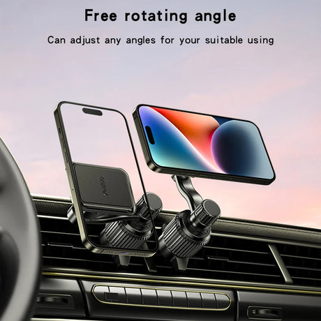 Suport Yesido (C244), Magnetic, for Air Vent, Upgraded Clip, Free Rotating Angle, N42 Magnets, Negru