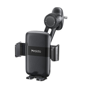 Suport Yesido (C242), for Air Vent, with Auto Extending Clip by Switch Button, Telescopic Arm, Negru