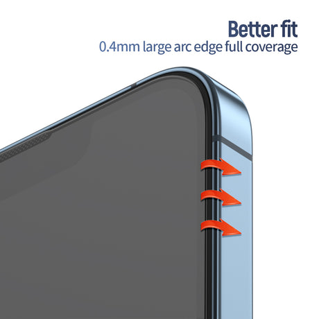Folie de protectie Blueo Anti-Reflective HD Glass compatibil cu iPhone 13 / iPhone 13 Pro / iPhone 14 / iPhone 16e / iPhone 17e, Negru