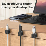 Cablu Yesido (set de 4) Organizer (C216WH), Magnetic Clips, Strong Adhesive, Mini Design, Alb