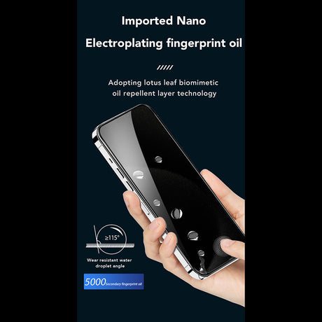 Folie de protectie ANANK 2.5D 360° Privacy compatibil cu iPhone 14, Negru