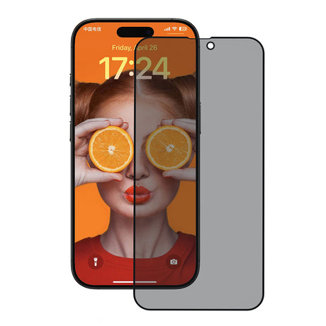 Folie de protectie ANANK 2.5D Privacy compatibil cu iPhone 16, Negru