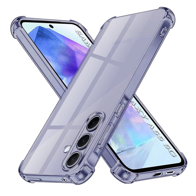 Husa de protectie Techsuit Shockproof Clear Silicone compatibil cu Samsung Galaxy A55 5G, Negru Fumuriu