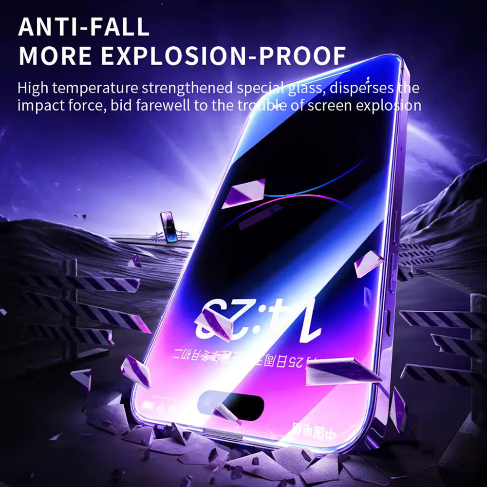 Folie de protectie Blueo Anti-Static HD Glass compatibil cu iPhone 15 Pro, Negru