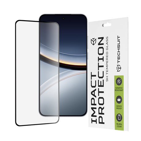 Folie de protectie Techsuit 111D Full Cover / Full Glue Glass compatibil cu Xiaomi Poco F7, Negru