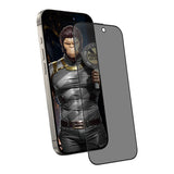 Folie de protectie Blueo Anti-Peep Privacy Glass compatibil cu iPhone 15 Pro Max, Negru Mat