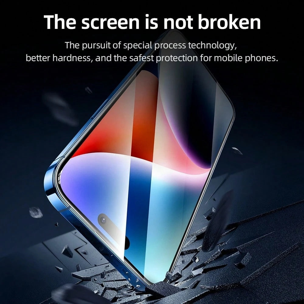 Folie de protectie Blueo 3D Full Display Curved Edge AR Glass compatibil cu iPhone 16 Pro, Negru