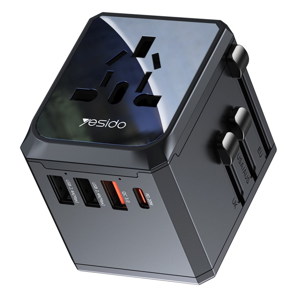 Adaptor Yesido Travel Type-C 3x USB (MC24), Negru