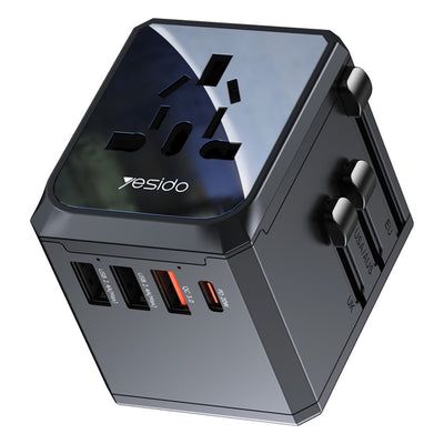 Adaptor Yesido Travel Type-C 3x USB (MC24), Negru